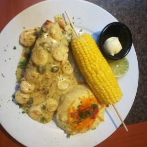salmon con mariscos