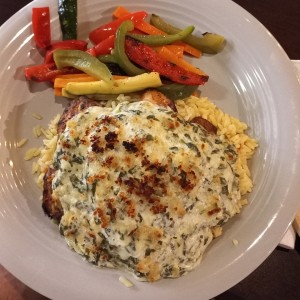 Grilled Chicken Spinach Stack