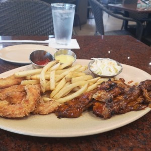 Combo short ribs and chicken fingers