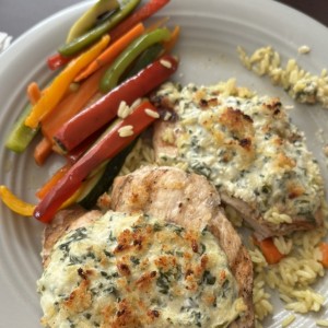 Grilled Chicken Spinach Stack