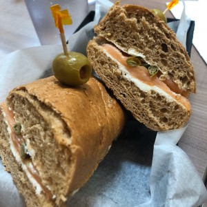 Smoked salmon sandwich