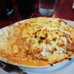 lasagna gratinada de pollo