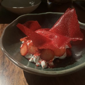 Fresas con crema