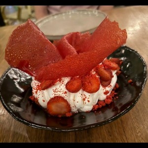 fresas con crema