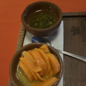 Encurtido y chimichurri