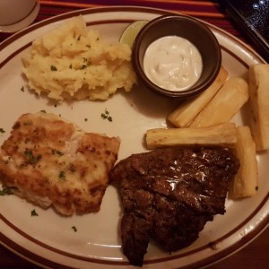 Platos Mixtos (Filete de res y corvina)