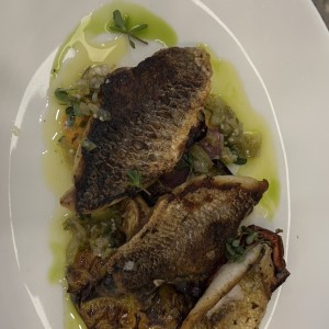 Porgo rojo - menu especial