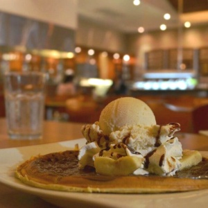 Waffle de Nutella y Banano