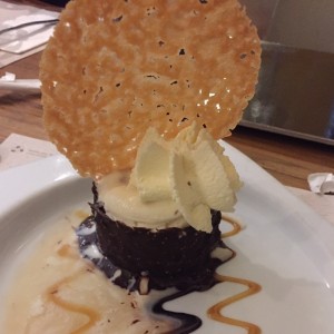 brownie con helado