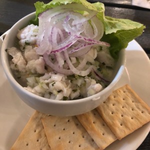 Ceviche de corvina. Fresco delicioso