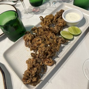 Arañitas de Calamar Fritas