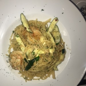espagueti con langostinos