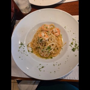 espagueti con langostinos