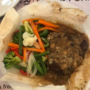 cartochio de res y vegetales.