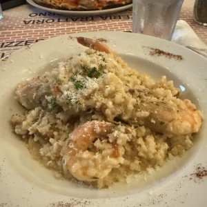Risotto de langostinos y tomate seco