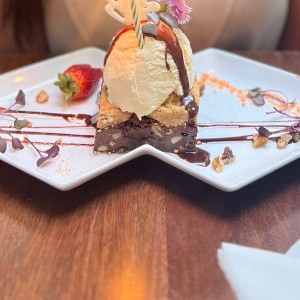 Brownie con heladl
