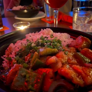 Tamarindo agridulce stir fry