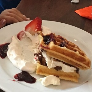 Nutella waffle sandwich