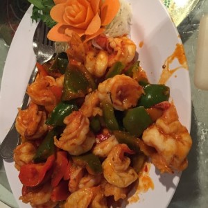 camarones en salsa picante