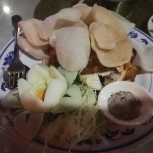 Cha Chi Kai con Chicharrones de Camarones