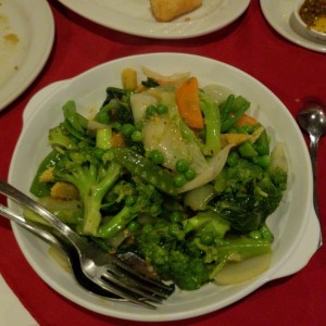 vegetales mixto en salsa ajo y picante
