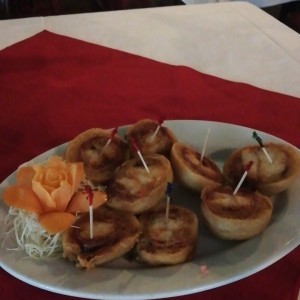 Rollos de langostinos