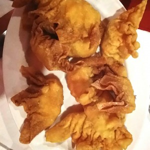 Wanton frito de camarones