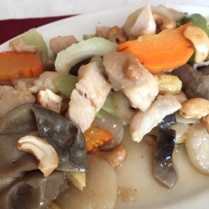 Gallina con vegetales