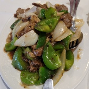 carne con frijoles negros