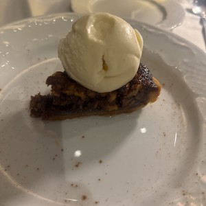 Pecan pie con helado