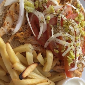 Pita Pantufla de Pollo (sin queso y salsa aparte)