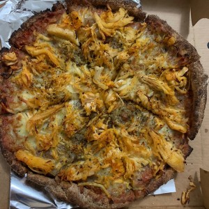 Pizza de pollo integral