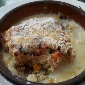 lassagna de pollo gratinada