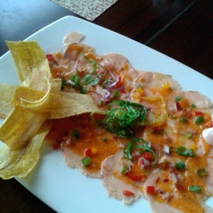 Carpacio de salmon ahumado