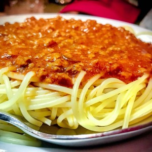 spaguettini a la bolognese