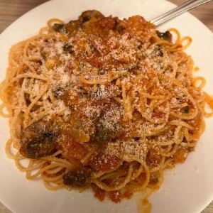 Spaghettini a la amatriciana