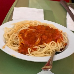 Spaghetti en Salsa de Pomodoro