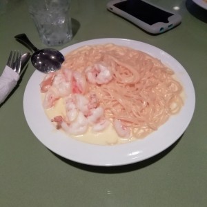 Espaguetis con langostinos