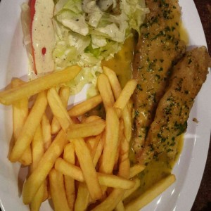Corvina al ajillo 