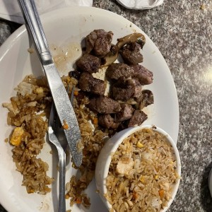 Carbe de res y pechuga de pollo