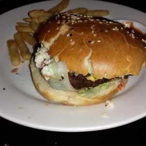 Hamburguesa tres quesos