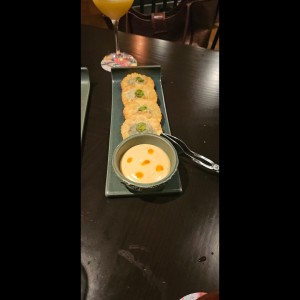 RAVIOLI FRITO - platillo vegetariano