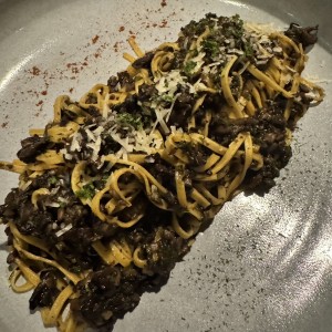 SPAGHETTI PORTOBELLO - platillo vegetariano