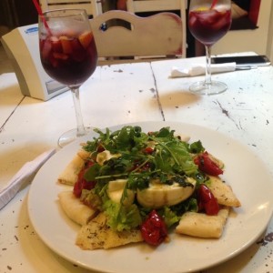 Burrata y sangria