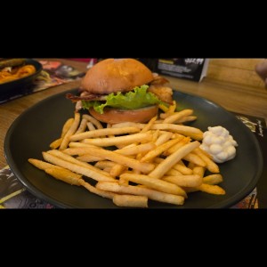 hamburguesa con bacon