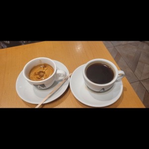 Café americano y expreso doble 