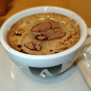 Café expreso doble con cocoa 