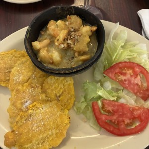 Camarones con coco y curry
