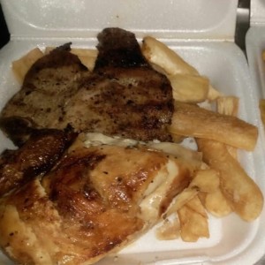 pollo con chuleta