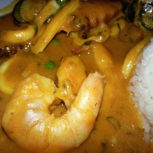 Picanta de mariscos con arroz